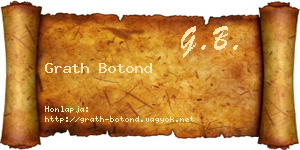 Grath Botond névjegykártya